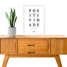 Quadro Decorativo Positividade É A Chave 45x34cm - Com Vidro