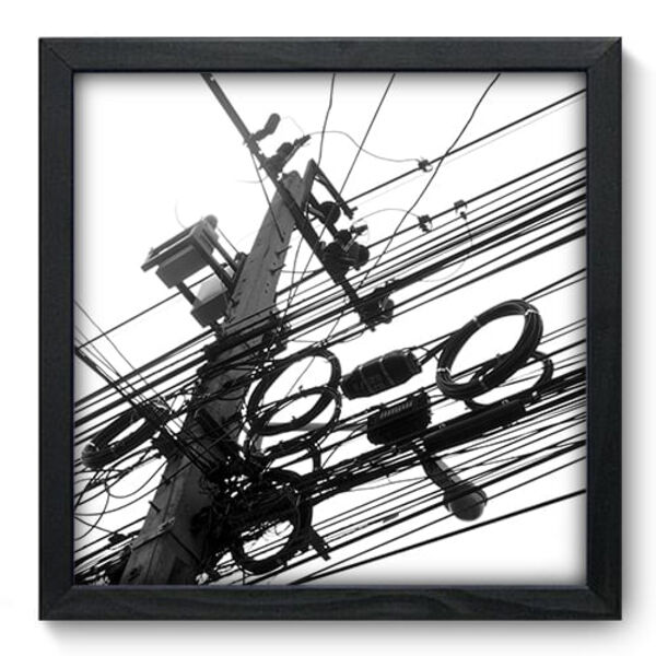 Quadro Decorativo - Poste - 33cm X 33cm - 029qnubp