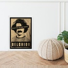 Quadro Decorativo Poster Belchior 33x24cm - Com Vidro Moldura