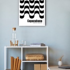 Quadro Decorativo Poster Calçada Copacabana  - 70x50cm Moldur