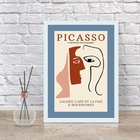 Quadro Decorativo Poster Obra Picasso 33x24cm Moldura:madeira