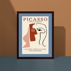 Quadro Decorativo Poster Obra Picasso 45x34cm - Com Vidro Mol