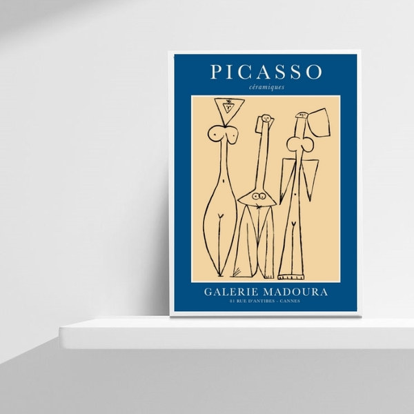 Quadro Decorativo Poster Picasso Ceramics 33x24cm Moldura:mad