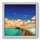 Quadro Decorativo - Praia - 33cm X 33cm - 058qdpb