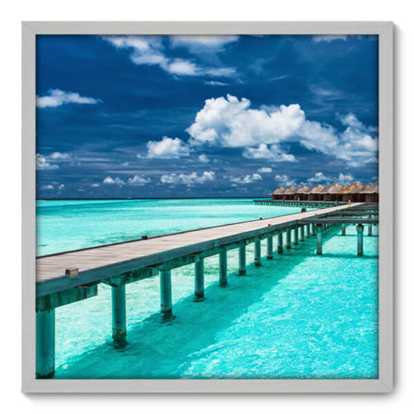 Quadro Decorativo - Praia - 70cm X 70cm - 082qnpdb