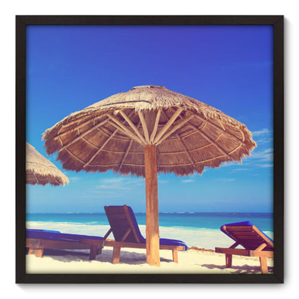 Quadro Decorativo - Praia - 70cm X 70cm - 129qnpdp