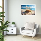 Quadro Decorativo Praia Capim Areia Fina  - 50x70cm Moldura B
