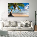 Quadro Decorativo Praia Coqueiro Sem Moldura E Sem Vidro 100x