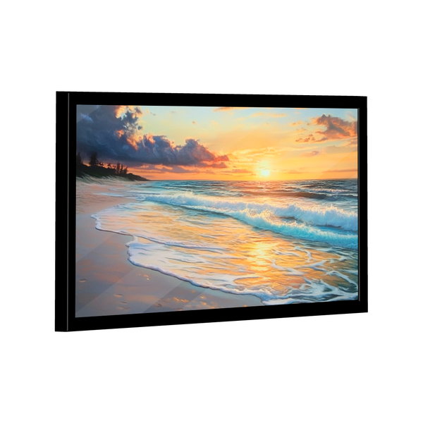 Quadro Decorativo Praia E Pôr Do Sol