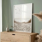 Quadro Decorativo Praia - Pé Na Areia 45x34cm - Com Vidro Mol