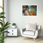 Quadro Decorativo Pranchas Beira Mar  - 50x70cm Moldura Branca