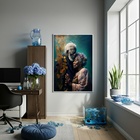 Quadro Decorativo Preta E Preto Velho  - 70x50cm Moldura Bran