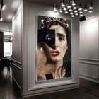 Quadro Decorativo Princess Fashion Face Com Moldura Prata 200