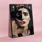Quadro Decorativo Princess Fashion Face Com Moldura Preto 200