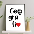 Quadro Decorativo Profissão Geografia 33x24cm Moldura:madeira