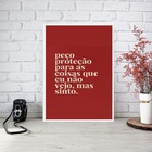 Quadro Decorativo Proteção Espiritual 33x24cm - Com Vidro Mol