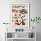 Quadro Decorativo Psicologia Frase Decifro Sua Mente E Chego