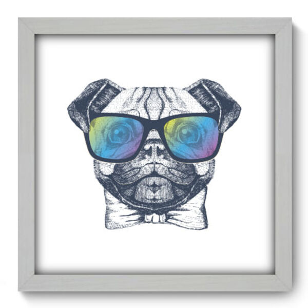 Quadro Decorativo - Pug - 33cm X 33cm - 010qnsbb