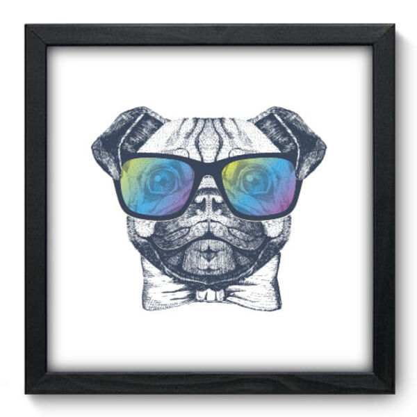 Quadro Decorativo - Pug - 33cm X 33cm - 010qnsbp