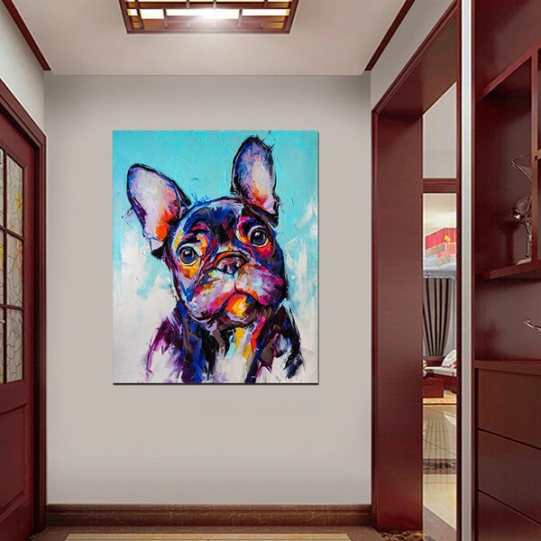 Quadro Decorativo Pug Estilo Pintura 1 Peça