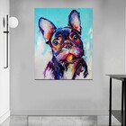 Quadro Decorativo Pug Estilo Pintura 1 Peça