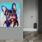 Quadro Decorativo Pug Estilo Pintura 1 Peça