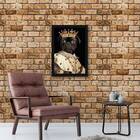 Quadro Decorativo Pug Rei 45x34cm A3 (45 X 34)  Preto