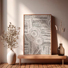 Quadro Decorativo - Pulsar Infinito Branco 40x60cm- Com Moldu
