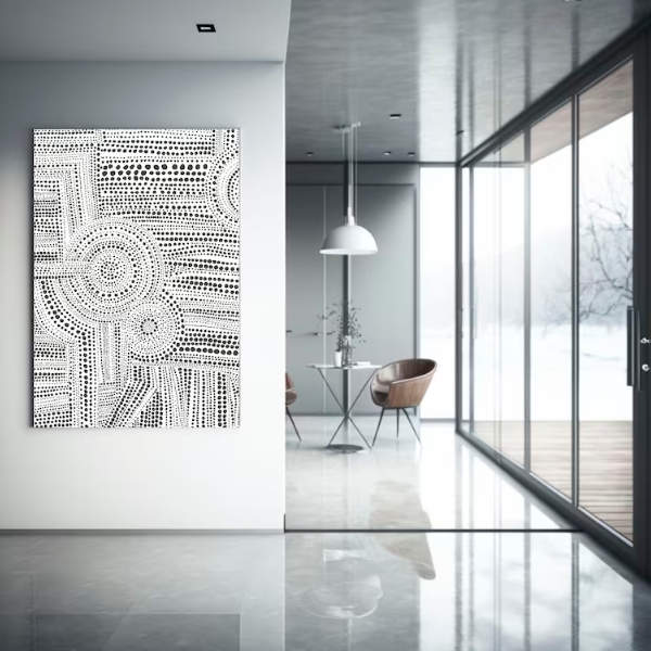 Quadro Decorativo - Pulsar Infinito Branco 60x90cm - Borda In