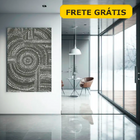 Quadro Decorativo - Pulsar Infinito Cinza 40x60cm- Borda Infi