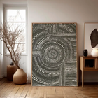 Quadro Decorativo - Pulsar Infinito Cinza 60x90cm - Com Moldu