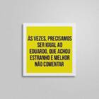 Quadro Decorativo Quadrado Eduardo 20x20cm Moldura:madeira Br