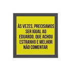 Quadro Decorativo Quadrado Eduardo 20x20cm Moldura:madeira Pr