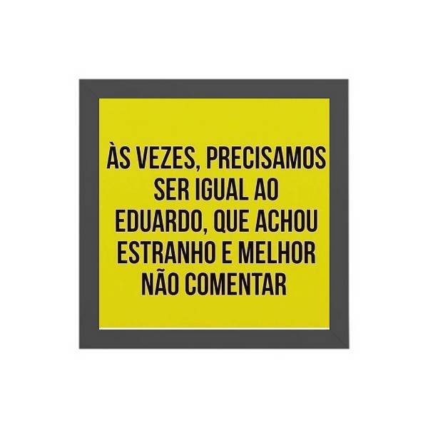 Quadro Decorativo Quadrado Eduardo 20x20cm Moldura:madeira Pr