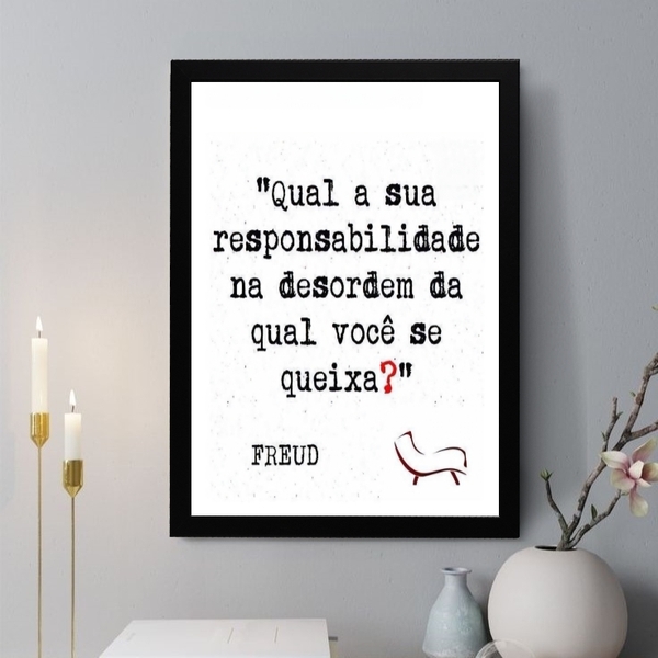Quadro Decorativo Qual A Sua Responsabilidade Na Desordem 33x