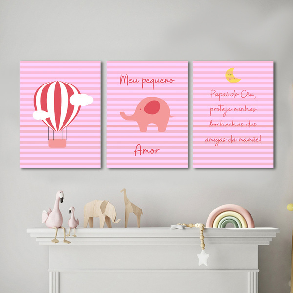 Quadro Decorativo Quarto Infantil Meu Pequeno Amor Menina