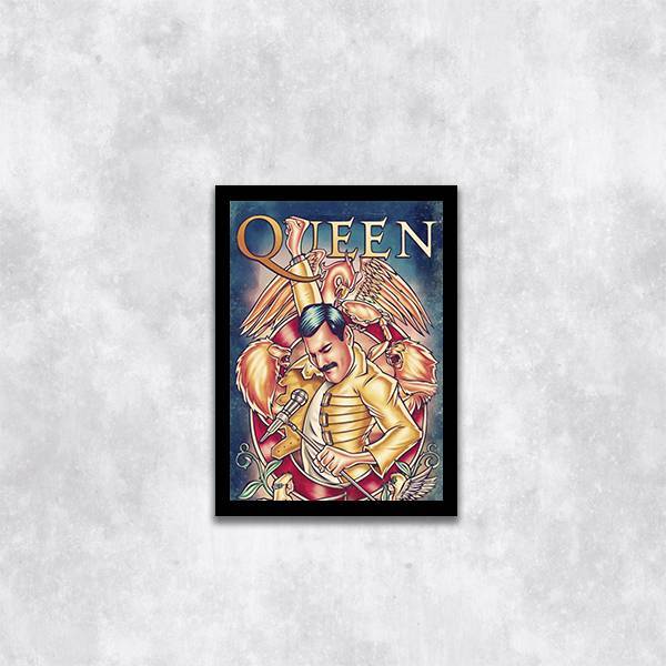 Quadro Decorativo Queen Freddie Mercury 45x34cm A3 (45 X 34)