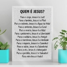 Quadro Decorativo Quem É jesus 45x34cm Moldura:madeira Branca