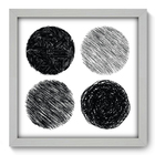 Quadro Decorativo - Rabiscos - 33cm X 33cm - 081qnabb