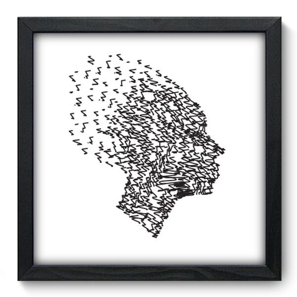 Quadro Decorativo - Rabiscos - 33cm X 33cm - 185qddp