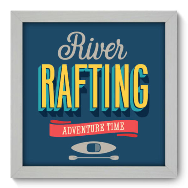 Quadro Decorativo - Rafting - 22cm X 22cm - 011qdeb