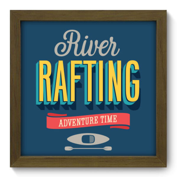 Quadro Decorativo - Rafting - 22cm X 22cm - 011qdem