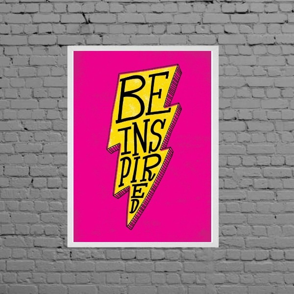 Quadro Decorativo Raio Be Inspired 33x24cm Moldura:madeira Pr