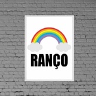 Quadro Decorativo Ranço Arco Íris 33x24cm - Com Vidro Moldura