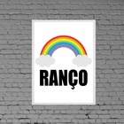 Quadro Decorativo Ranço Arco Íris 45x34cm Moldura:madeira Bra