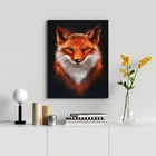 Quadro Decorativo Raposa- Arquétipo 33x24cm - Com Vidro Moldu