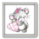 Quadro Decorativo - Ratinho - 33cm X 33cm - 117qdib