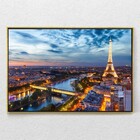 Quadro Decorativo Realista Fim De Tarde França Com Moldura E