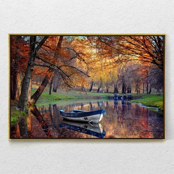 Quadro Decorativo Realista Paisagem Natural Com Moldura E Sem