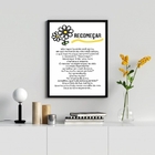 Quadro Decorativo Recomeçar- Reflexão 45x34cm - Com Vidro Mol